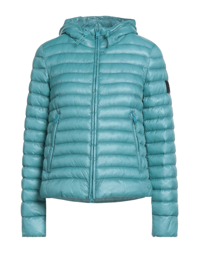 Shop Dekker Woman Puffer Turquoise Size 6 Polyamide In Blue