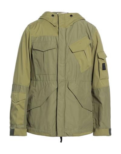 Shop Dekker Man Jacket Military Green Size Xl Polyester, Cotton, Polyamide