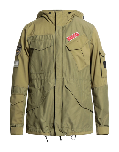 Shop Dekker Man Jacket Military Green Size M Polyester, Cotton, Polyamide
