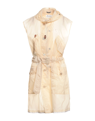 Shop Maison Margiela Woman Overcoat & Trench Coat Beige Size 6 Polyamide