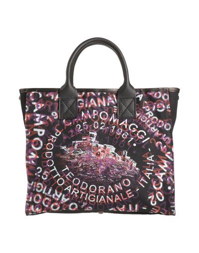 Shop Campomaggi Woman Handbag Black Size - Calfskin, Cotton