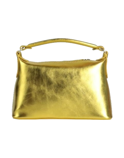 Shop Liu •jo Woman Handbag Yellow Size - Calfskin