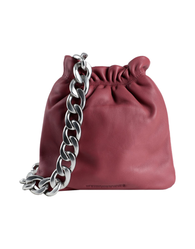 Shop Les Visionnaires Lilou Silky Leather Woman Handbag Mauve Size - Lambskin In Purple