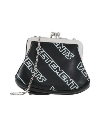 Shop Vetements Woman Cross-body Bag Black Size - Soft Leather