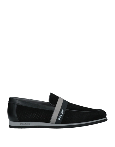 Shop Pollini Man Loafers Black Size 8 Soft Leather
