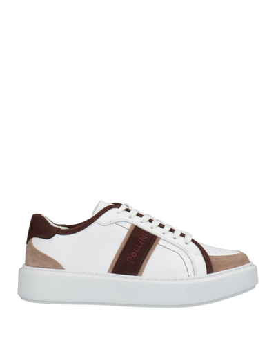 Shop Pollini Man Sneakers White Size 9 Soft Leather