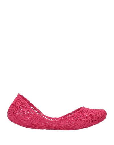 Shop Melissa + Campana Woman Ballet Flats Fuchsia Size 5 Pvc - Polyvinyl Chloride In Pink