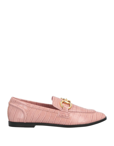 Shop Jeffrey Campbell Woman Loafers Pastel Pink Size 9 Textile Fibers