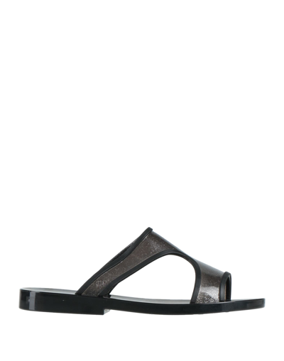 Shop Melissa Woman Sandals Black Size 6 Pvc - Polyvinyl Chloride