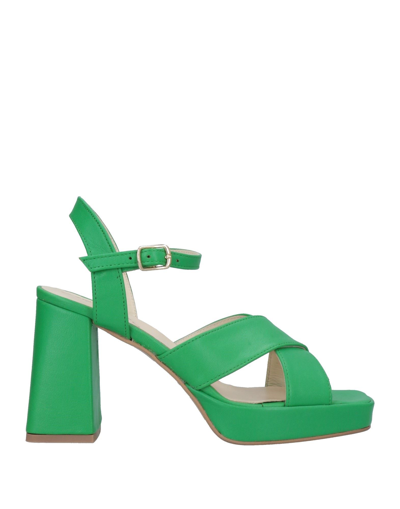 Shop Oroscuro Woman Sandals Green Size 9 Soft Leather