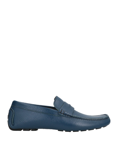 Shop Pollini Man Loafers Midnight Blue Size 7 Soft Leather