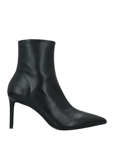 Shop Jeffrey Campbell Woman Ankle Boots Black Size 10 Textile Fibers