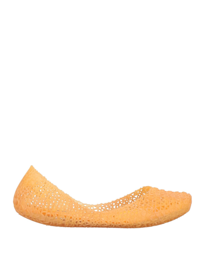 Shop Melissa + Campana Woman Ballet Flats Apricot Size 6 Pvc - Polyvinyl Chloride In Orange