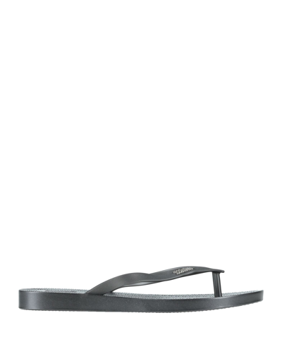 Shop Melissa Sun Woman Thong Sandal Lead Size 8 Pvc - Polyvinyl Chloride In Grey