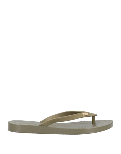 Shop Melissa Sun Woman Thong Sandal Military Green Size 8 Pvc - Polyvinyl Chloride