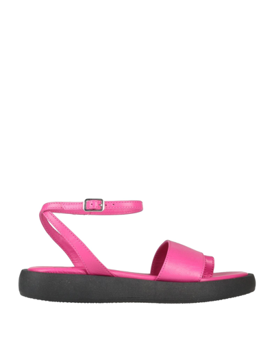 Shop Oroscuro Woman Thong Sandal Fuchsia Size 8 Soft Leather In Pink