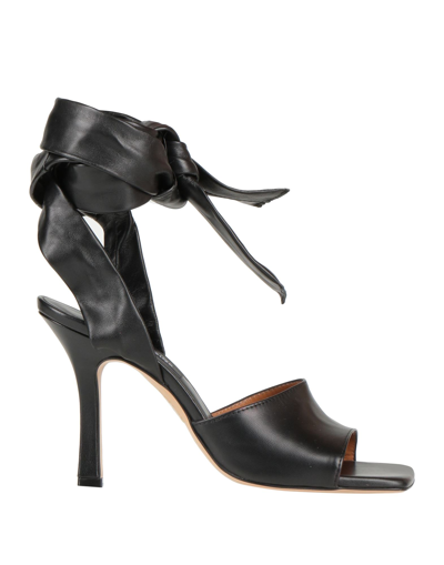 Shop Gisel Moire Gisél Moiré Woman Sandals Black Size 7 Soft Leather