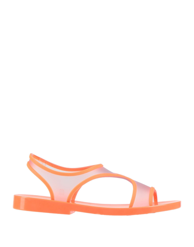 Shop Melissa Woman Sandals Orange Size 6 Pvc - Polyvinyl Chloride