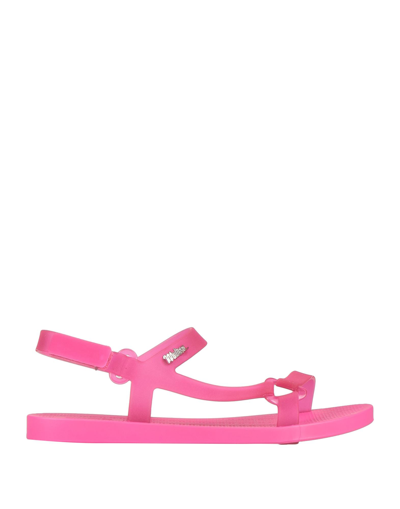 Shop Melissa Sun Woman Sandals Fuchsia Size 9 Pvc - Polyvinyl Chloride In Pink