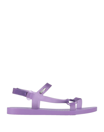 Shop Melissa Sun Woman Sandals Purple Size 5 Pvc - Polyvinyl Chloride