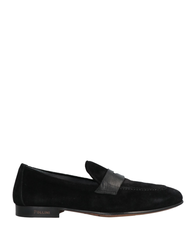 Shop Pollini Man Loafers Black Size 8 Soft Leather