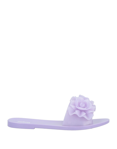 Shop Melissa Woman Thong Sandal Lilac Size 5 Pvc - Polyvinyl Chloride In Purple