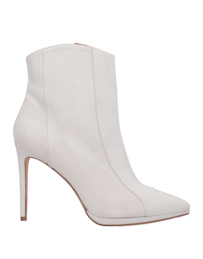 Shop Dondup Woman Ankle Boots White Size 10 Soft Leather