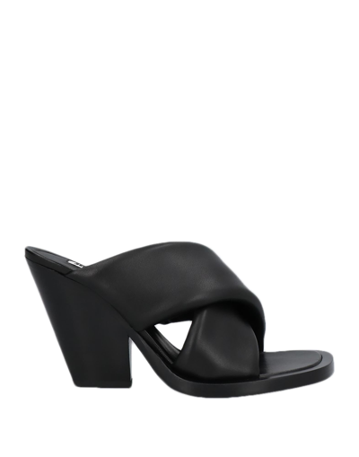 Shop Jil Sander Woman Sandals Black Size 8 Soft Leather