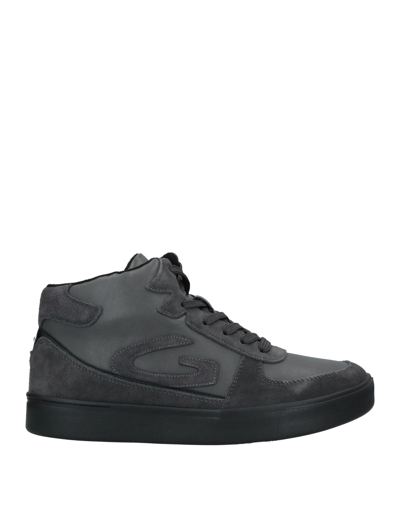 Shop Alberto Guardiani Man Sneakers Grey Size 13 Textile Fibers, Soft Leather