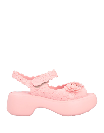 Shop Melissa + Viktor & Rolf Woman Sandals Pink Size 8 Pvc - Polyvinyl Chloride