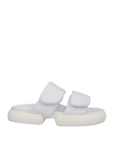 Shop Dries Van Noten Woman Sandals White Size 9 Soft Leather