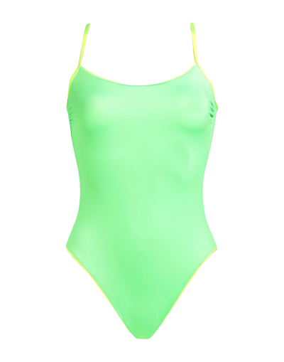 Shop Twinset Woman One-piece Swimsuit Acid Green Size 38 B Polyester, Elastane