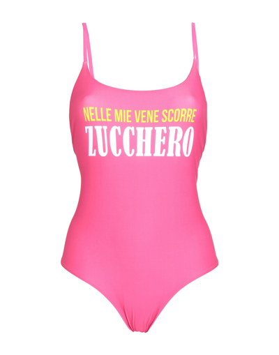 Shop Le Pandorine Woman One-piece Swimsuit Fuchsia Size S Polyamide, Elastane In Pink