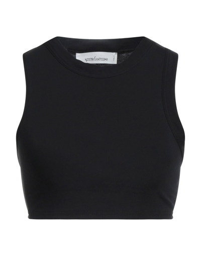 Shop Nostrasantissima Woman Top Black Size L Cotton, Elastane