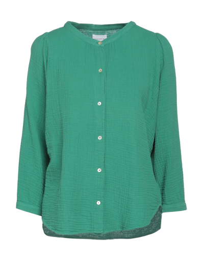 Shop Honorine Woman Shirt Green Size S Cotton