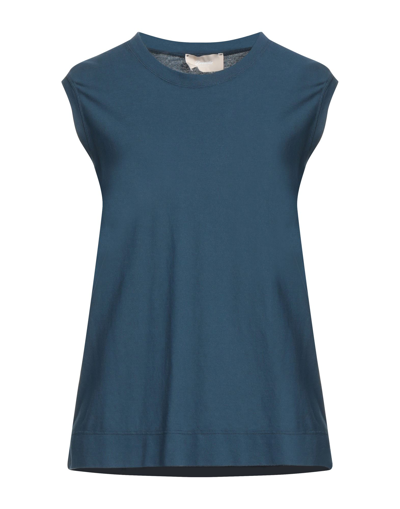 Shop Drumohr Woman T-shirt Midnight Blue Size S Cotton