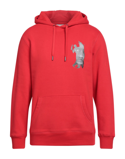 Shop Moaconcept Man Sweatshirt Red Size Xxl Cotton, Polyamide