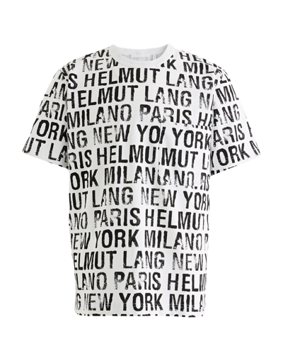 Shop Helmut Lang Man T-shirt White Size S Cotton