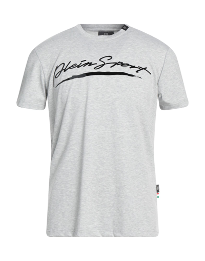 Shop Plein Sport Man T-shirt Grey Size L Cotton, Elastane