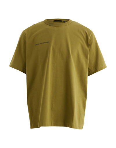 Shop Helmut Lang Man T-shirt Green Size M Cotton