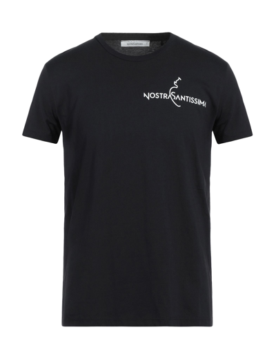 Shop Nostrasantissima Man T-shirt Black Size Xs Cotton