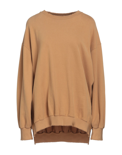 Shop Me Antwerp Â Woman Sweatshirt Camel Size Xl Cotton In Beige