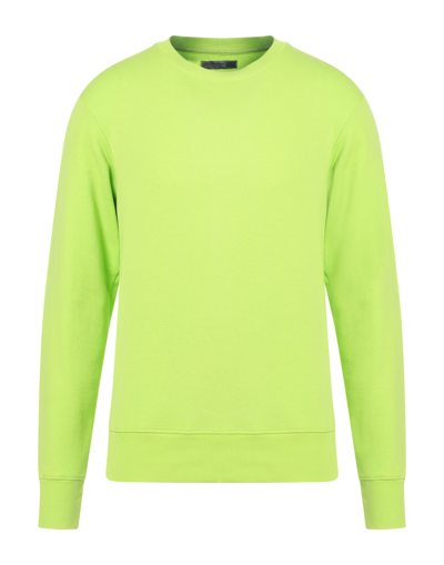 MESSAGERIE MESSAGERIE MAN SWEATSHIRT LIME GREEN SIZE XL COTTON 