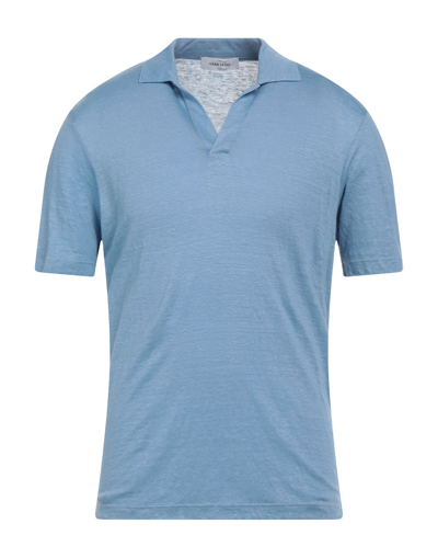 Shop Gran Sasso Polo Shirts In Pastel Blue