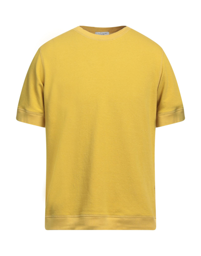 Shop Paolo Pecora Man Sweatshirt Yellow Size L Cotton