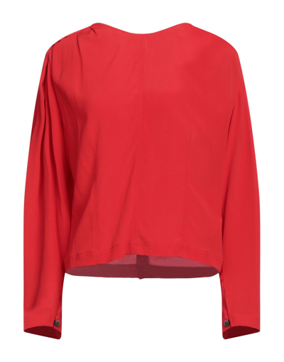 Shop Department 5 Woman Top Red Size L Acetate, Silk