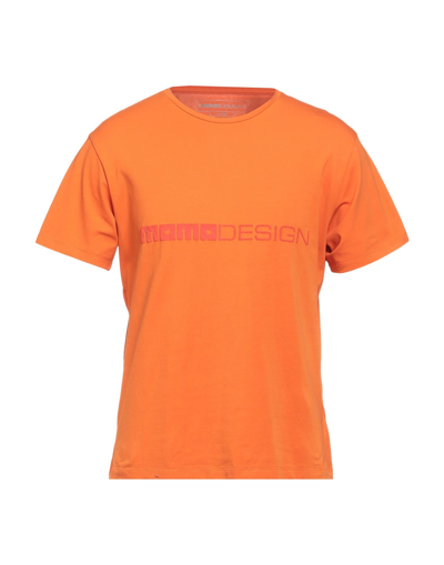 Shop Momo Design Man T-shirt Orange Size Xl Cotton, Elastane