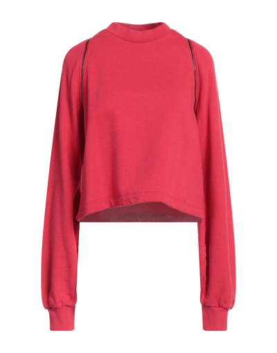 Shop Nostrasantissima Woman Sweatshirt Red Size L Cotton, Elastane
