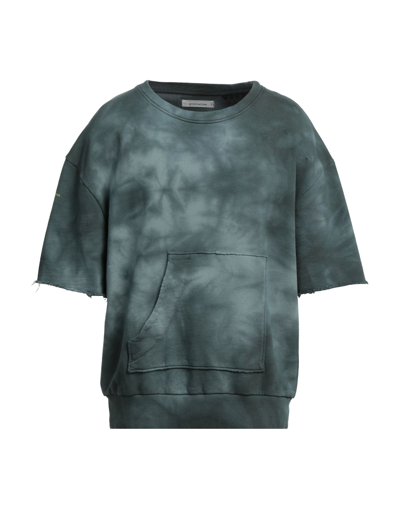 Shop Nostrasantissima Man Sweatshirt Sage Green Size L Cotton, Elastane