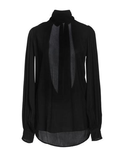 Shop Atos Lombardini Woman Blouse Black Size 8 Acetate, Silk